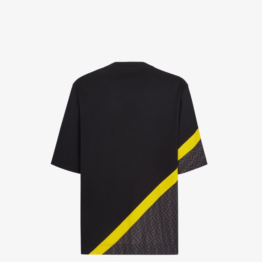 Uomo Fendi Activewear | T-Shirt In Jersey Nero