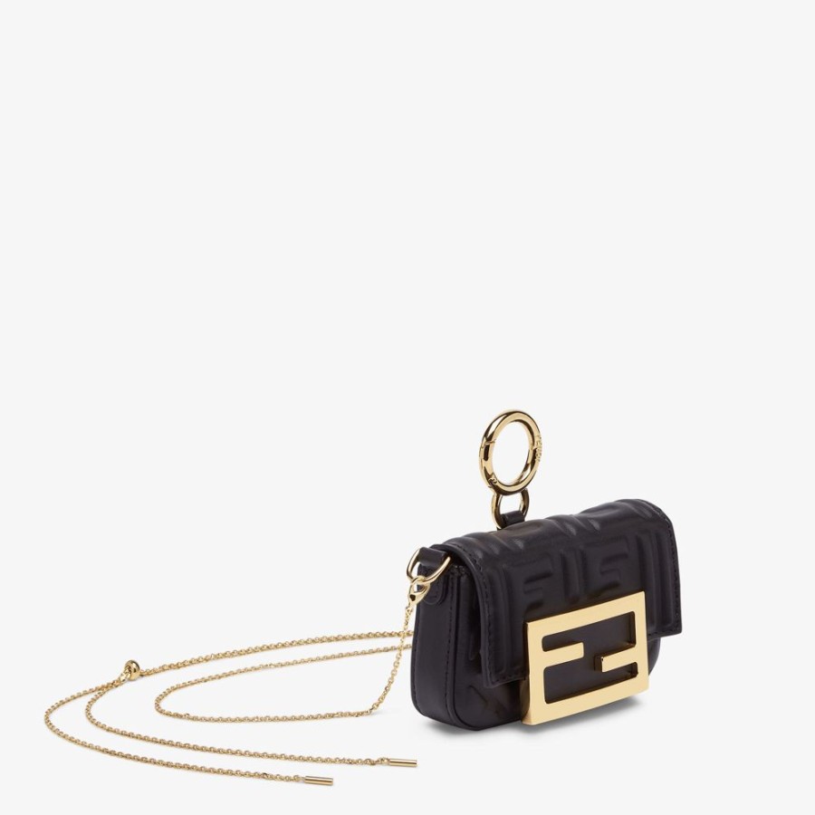 Donna Fendi Miniature Bags | Charm In Nappa Nera