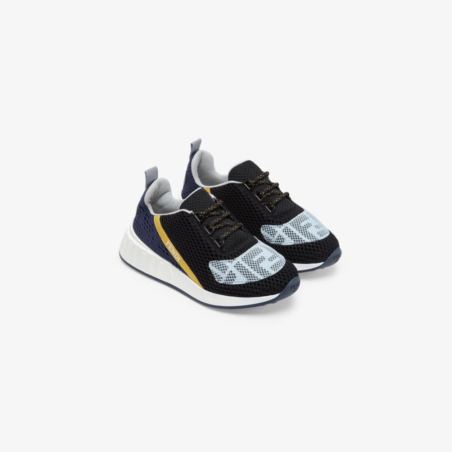 Bambini Fendi Scarpe | Sneaker Con Mesh E Logo Multicolore