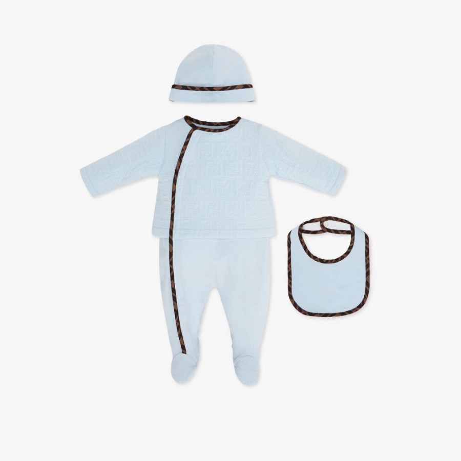 Bambini Fendi Bambina | Kit Baby In Cotone Trapuntato