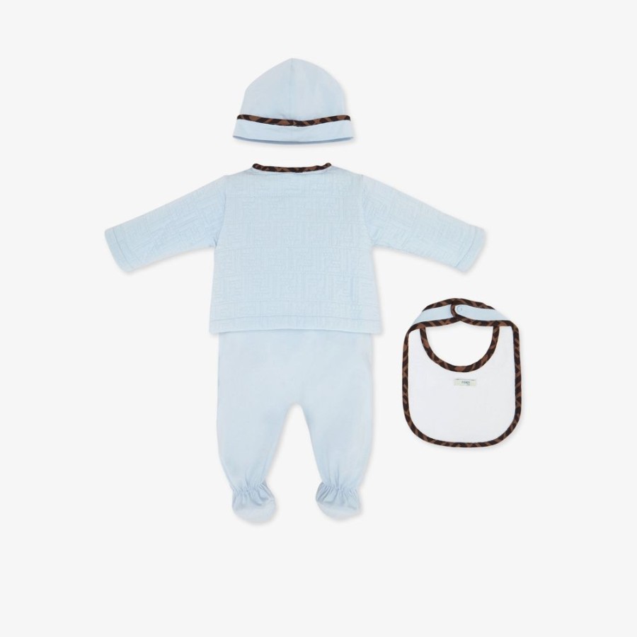 Bambini Fendi Bambina | Kit Baby In Cotone Trapuntato