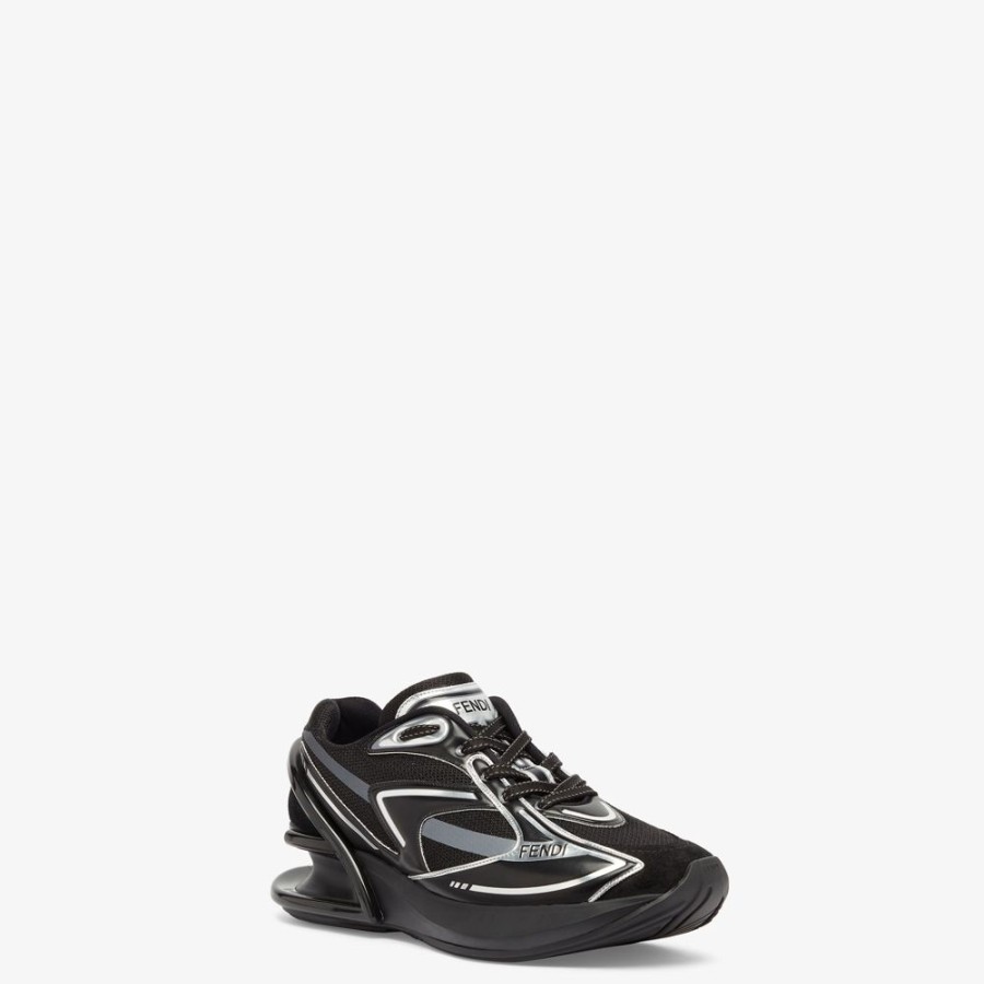 Donna Fendi Sneakers | Runner In Tessuto Nero