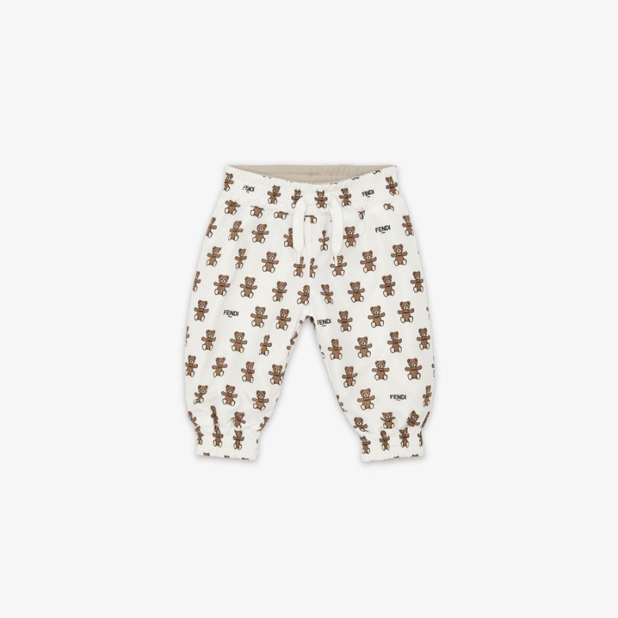 Bambini Fendi Bambina | Pantalone Baby Reversibile Felpa E Popeline Multicolor