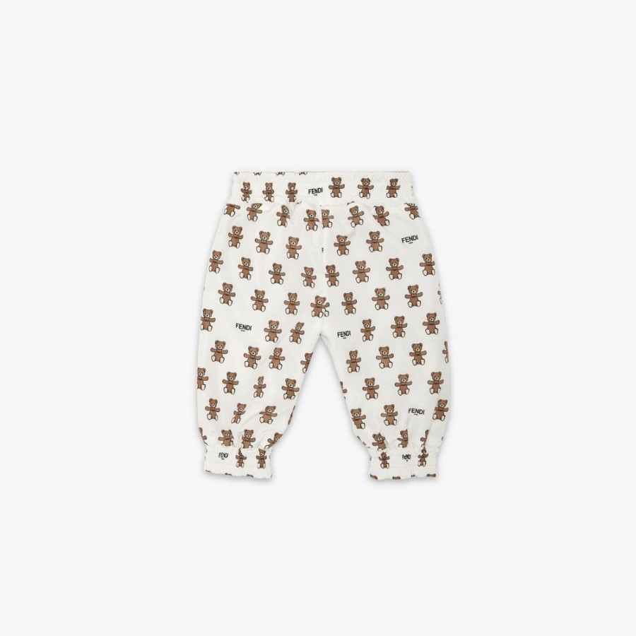 Bambini Fendi Bambina | Pantalone Baby Reversibile Felpa E Popeline Multicolor