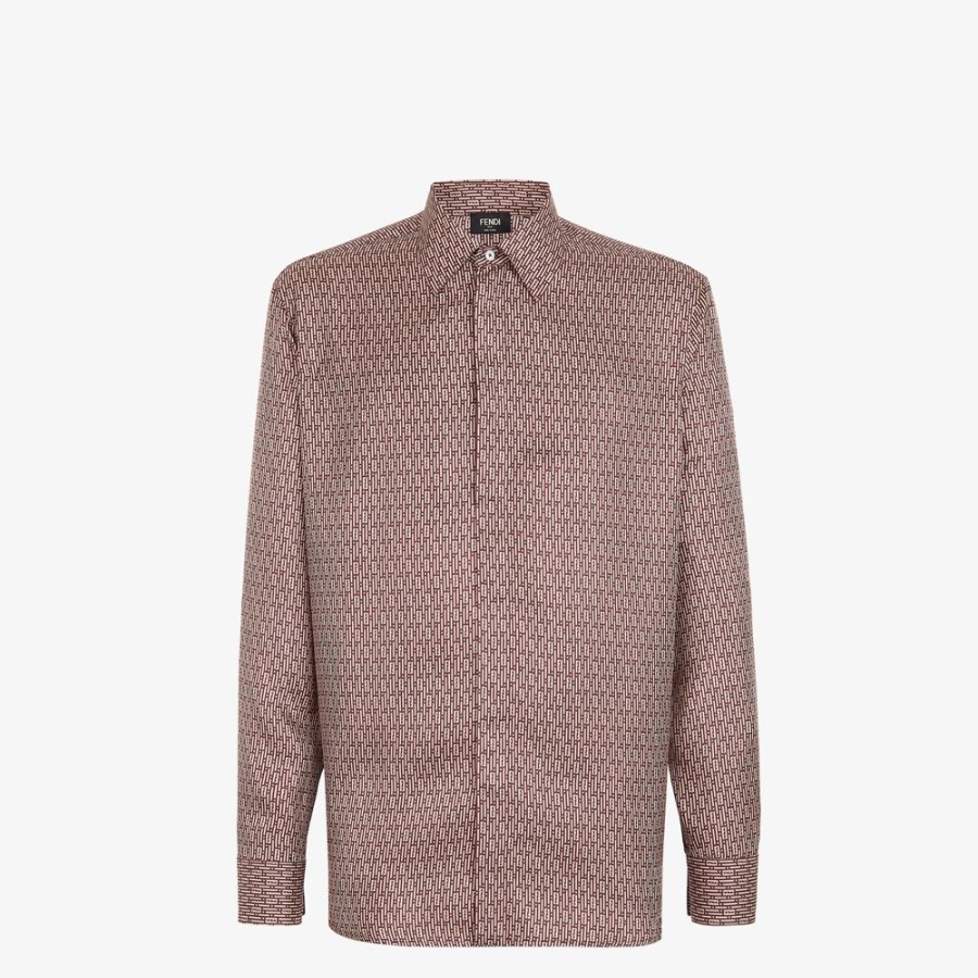 Uomo Fendi Camicie | Camicia In Seta Multicolor