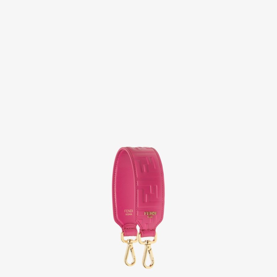 Donna Fendi Tracolle E Accessori Per Borse | Tracolla In Pelle Fucsia