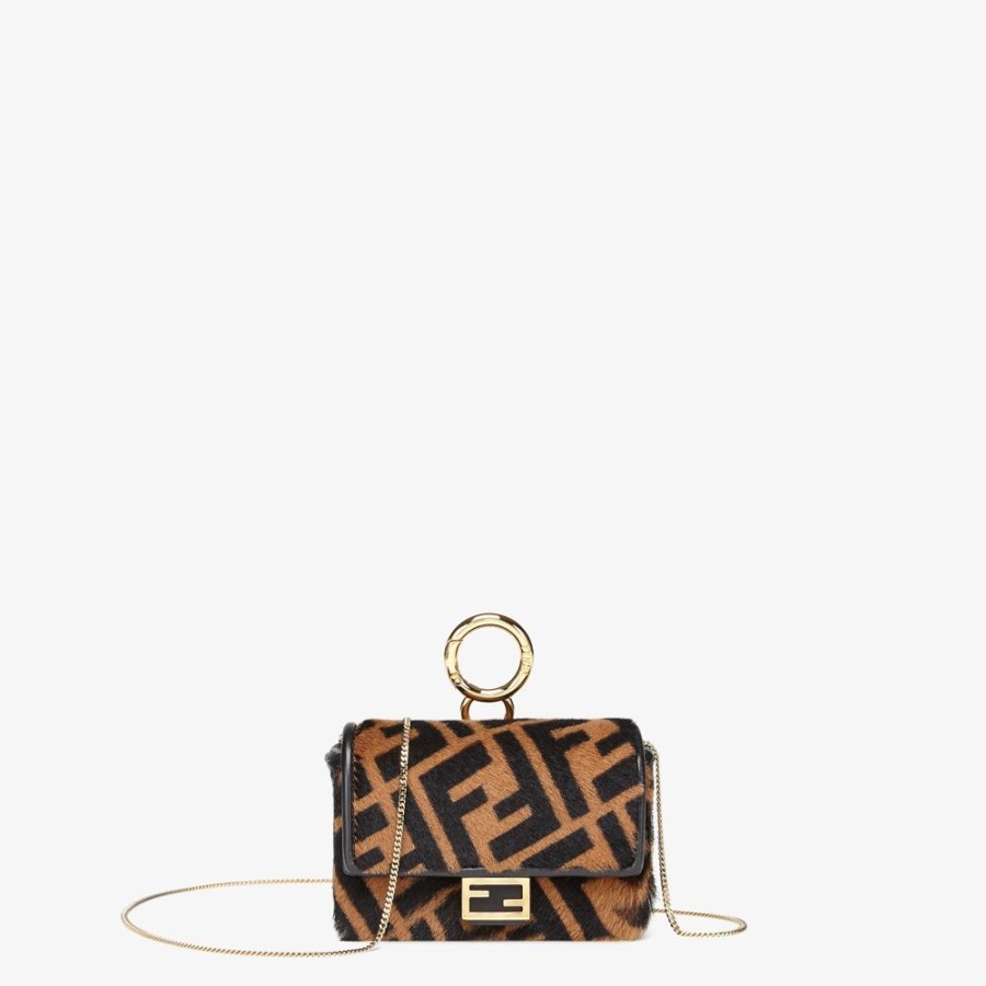 Donna Fendi Miniature Bags | Charm In Montone Marrone