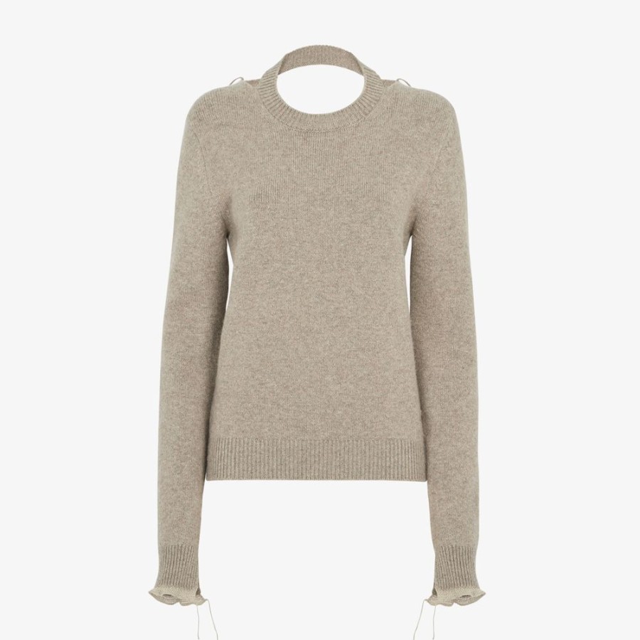 Donna Fendi Completi | Pullover In Cashmere Beige