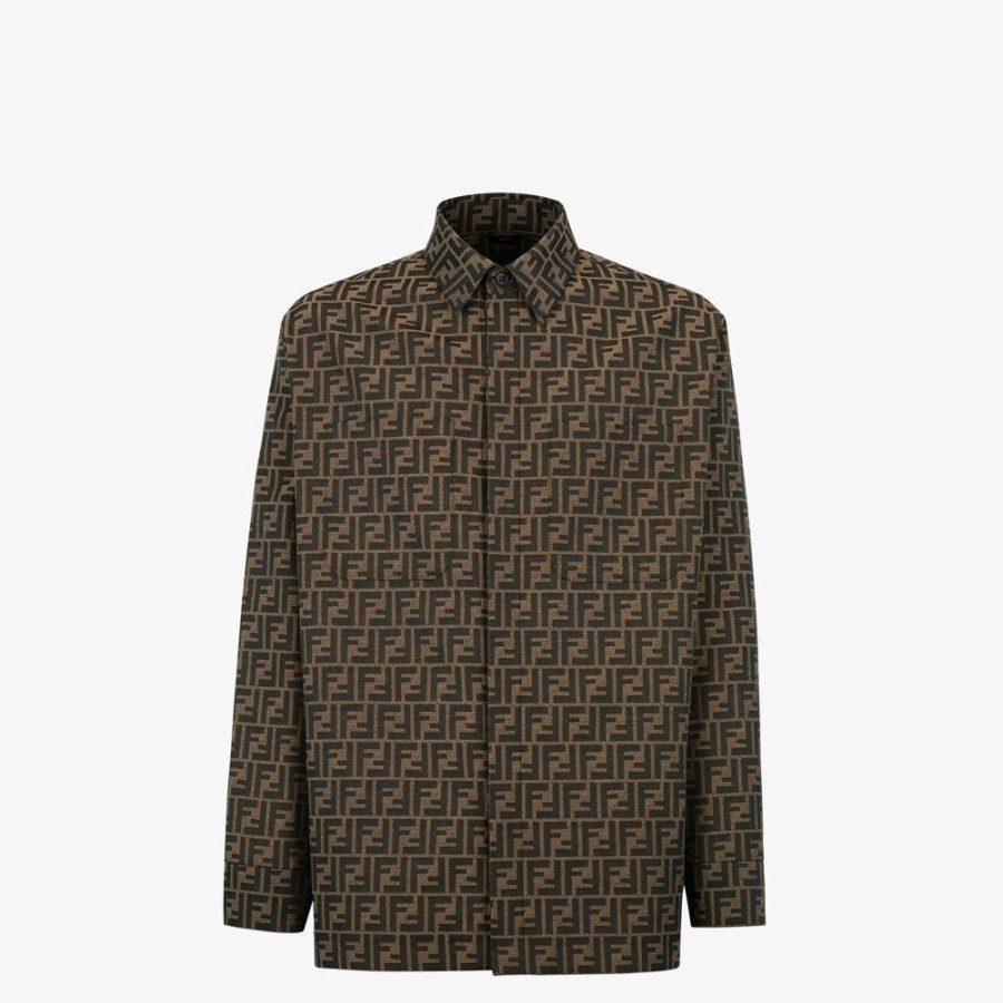 Uomo Fendi Camicie | Giacca In Tessuto Jacquard Ff