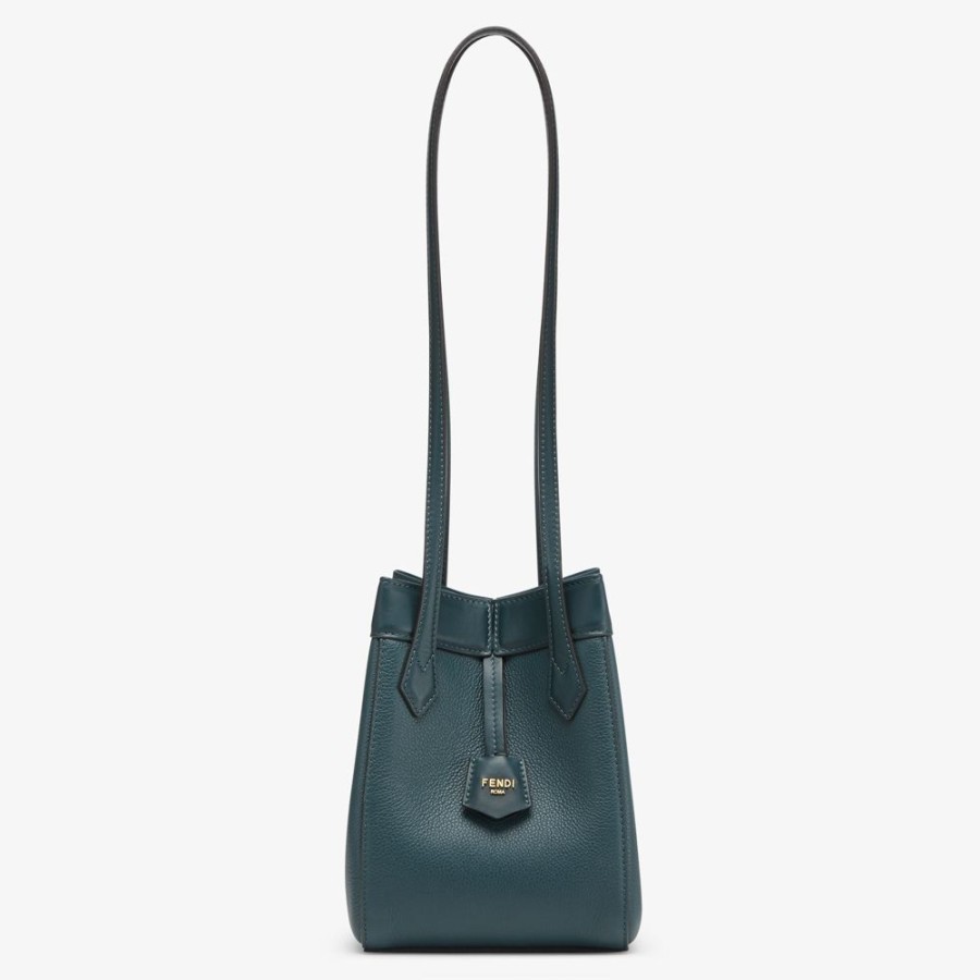 Donna Fendi Borse Mini | Minibag Trasformabile In Pelle Verde Scuro