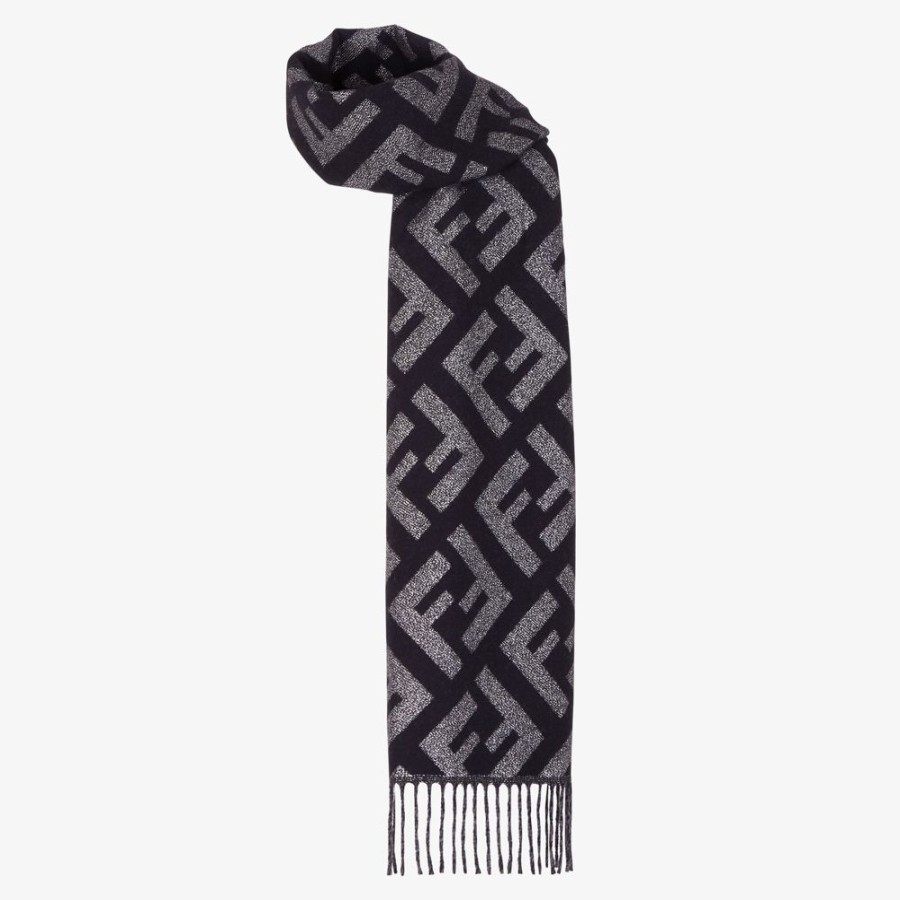 Donna Fendi Sciarpe E Poncho | Sciarpa In Cashmere Nero