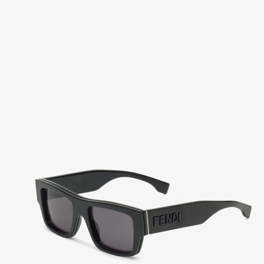 Uomo Fendi Occhiali | Occhiali Da Sole In Acetato Nero