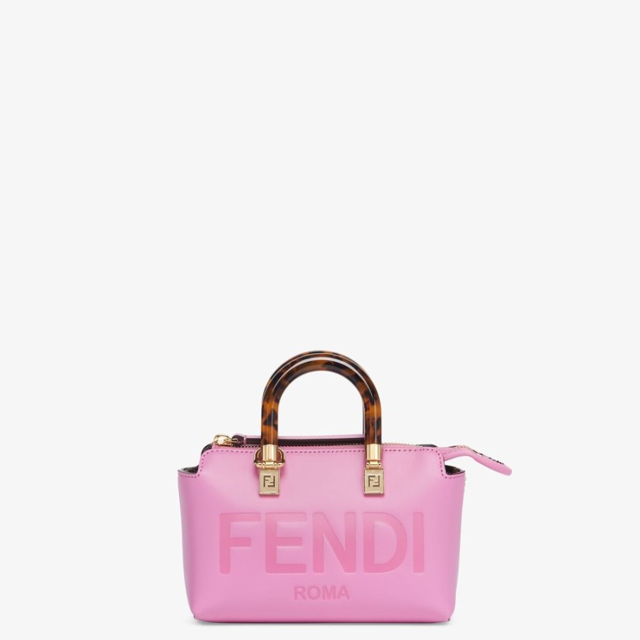 Donna Fendi Borse Mini | Bauletto Piccolo In Pelle Rosa