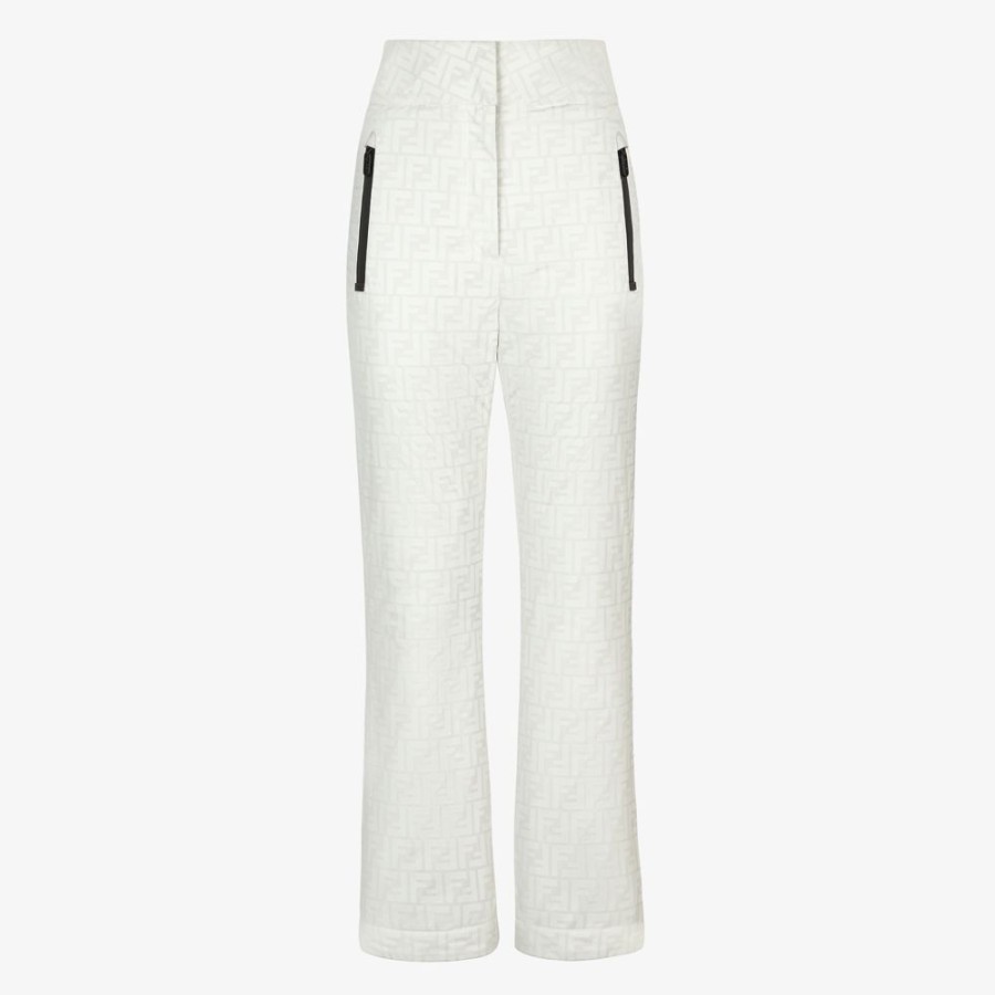 Donna Fendi Skiwear | Pantalone In Nylon Bianco