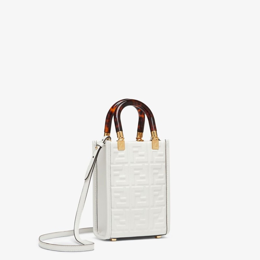 Donna Fendi Borse Mini | Minibag In Pelle Bianca