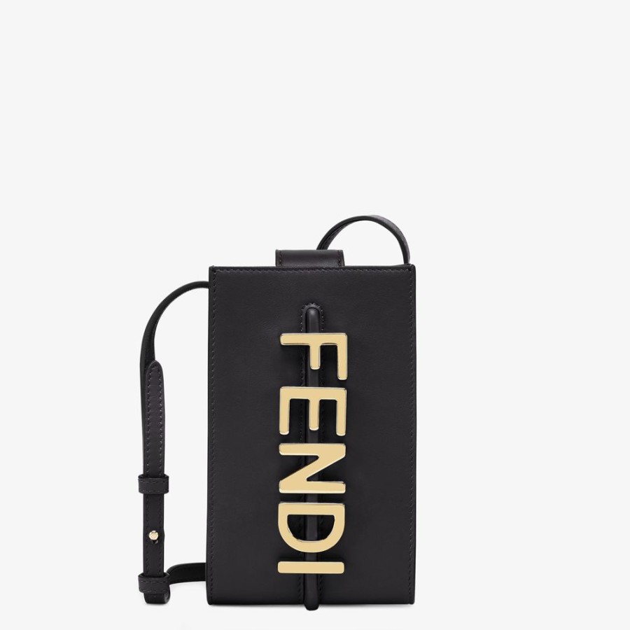 Donna Fendi Custodie Per Smartphone | Pouch In Pelle Nera