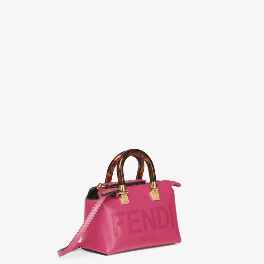 Donna Fendi Borse Mini | Bauletto Piccolo In Pelle Fucsia