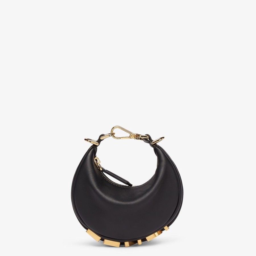 Donna Fendi Miniature Bags | Charm In Pelle Nera