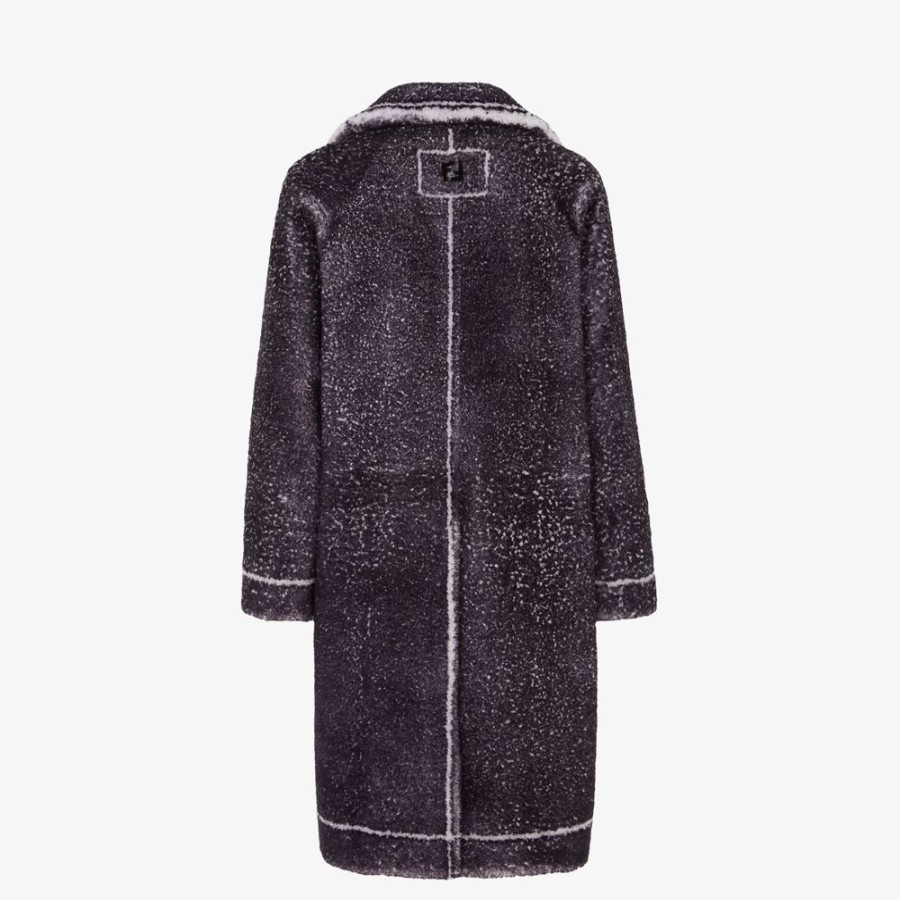 Uomo Fendi Cappotti E Capispalla | Cappotto In Shearling Blu