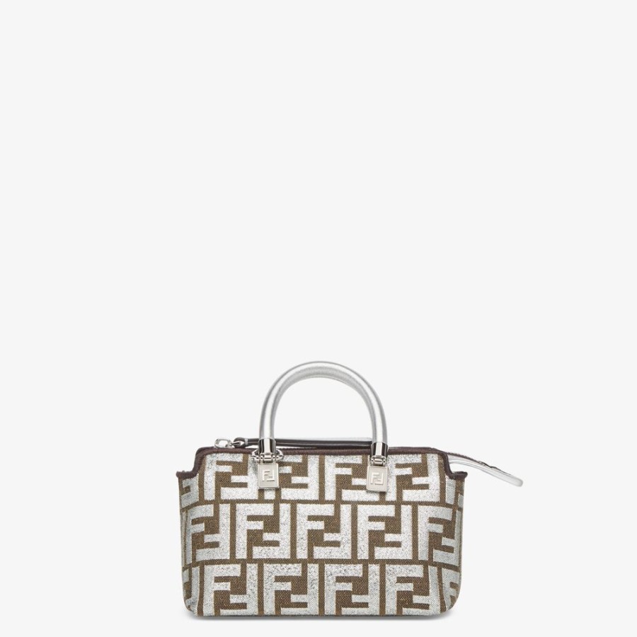 Donna Fendi Borse Mini | Bauletto Piccolo In Tessuto Ff Jacquard Laminato