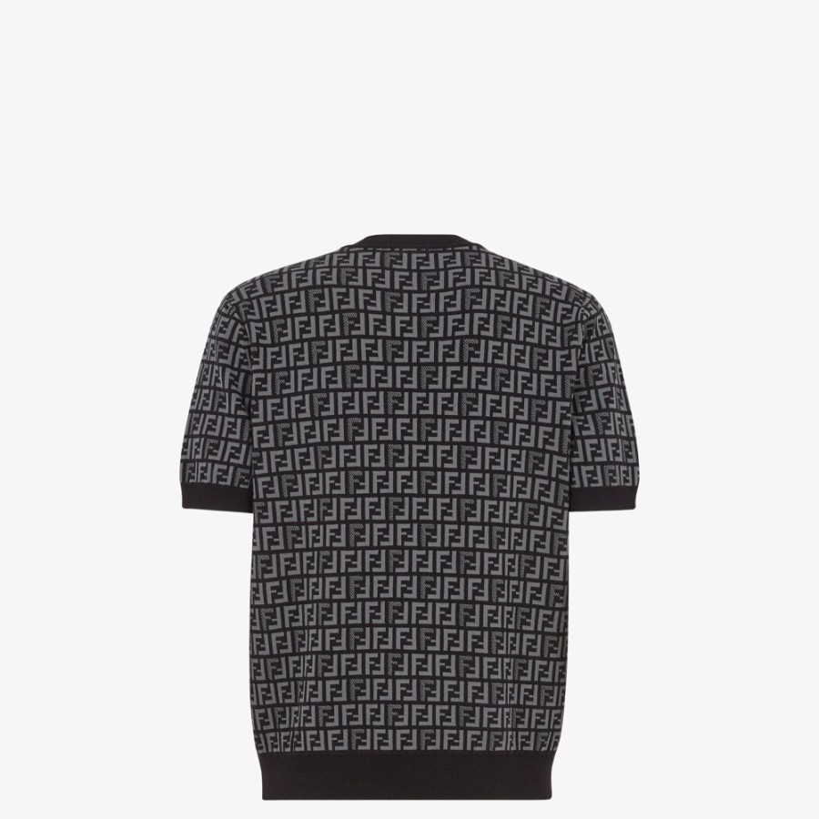 Uomo Fendi Maglieria | Maglia In Tessuto Nero