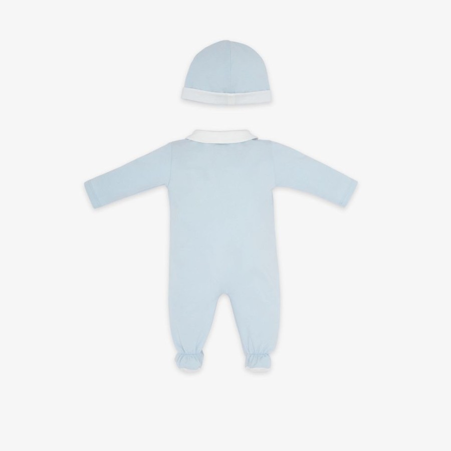 Bambini Fendi Bambina | Kit Baby In Jersey Celeste