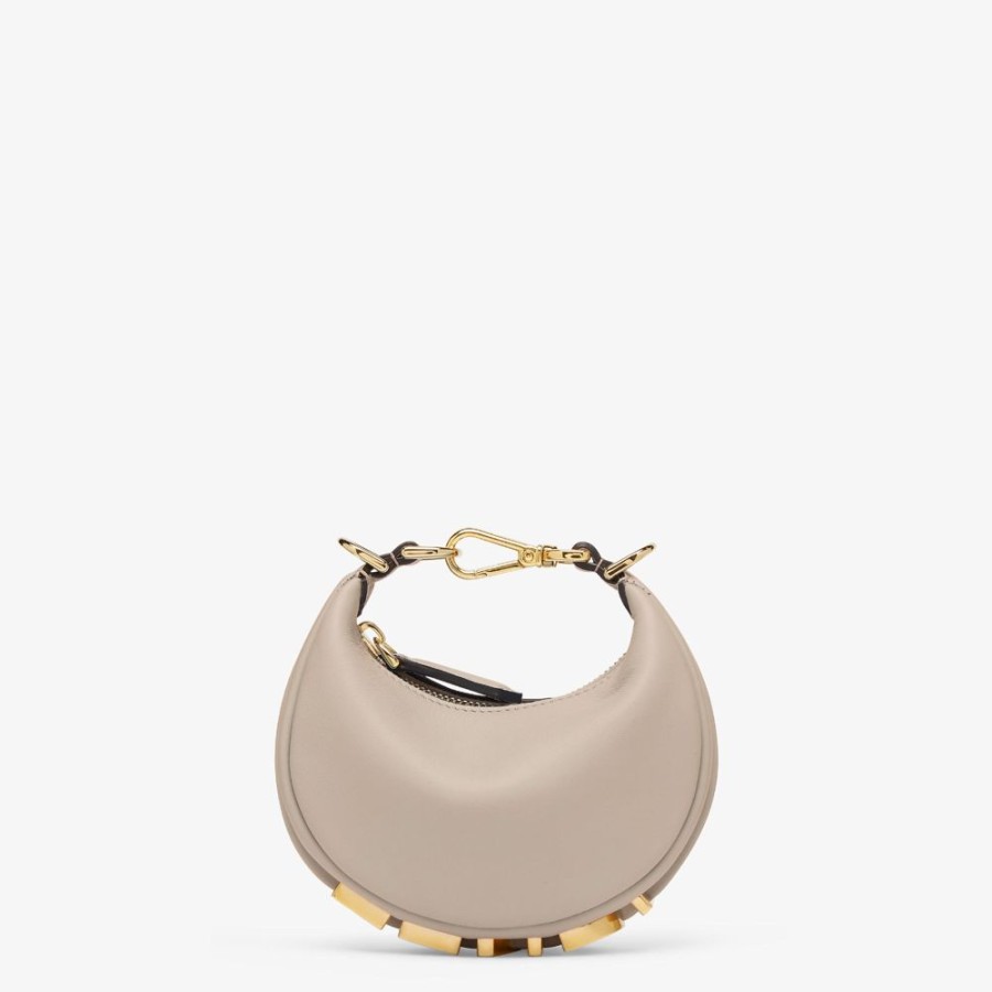 Donna Fendi Miniature Bags | Charm In Pelle Grigia