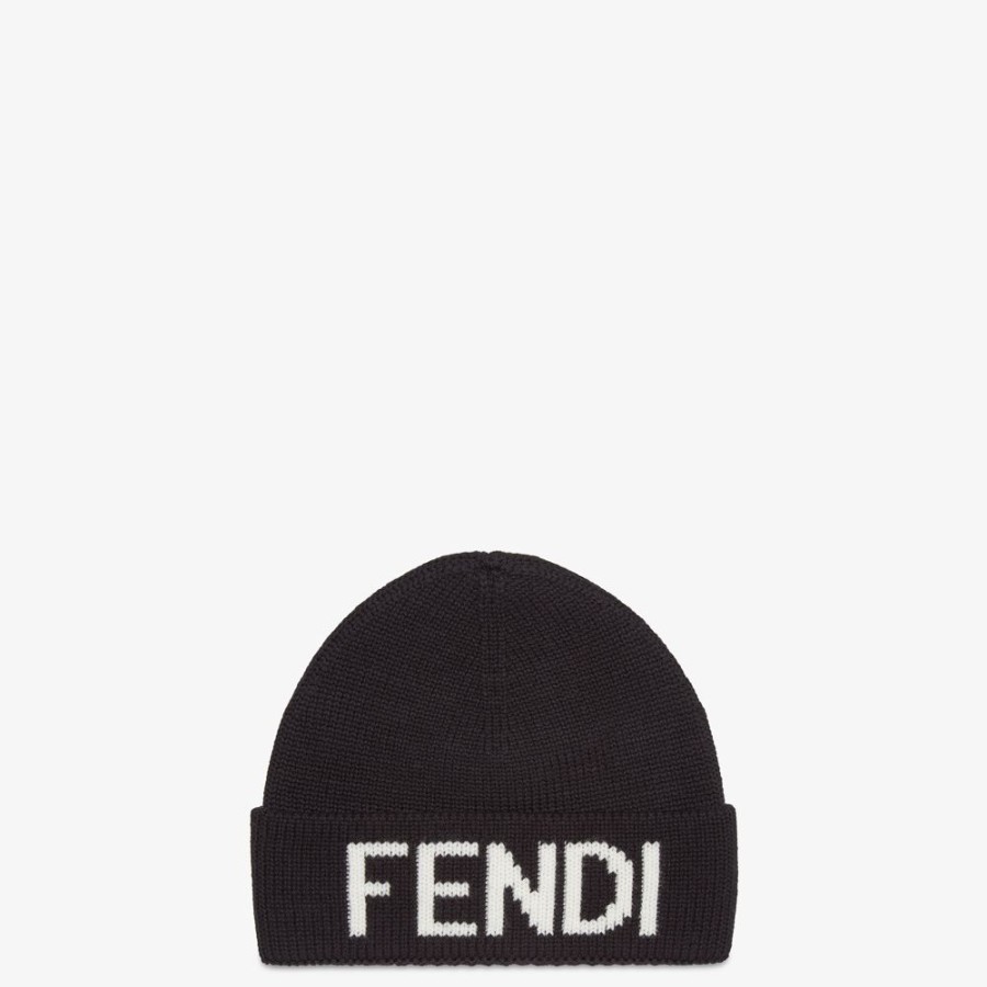 Uomo Fendi Cappelli E Guanti | Cappello In Lana Mera