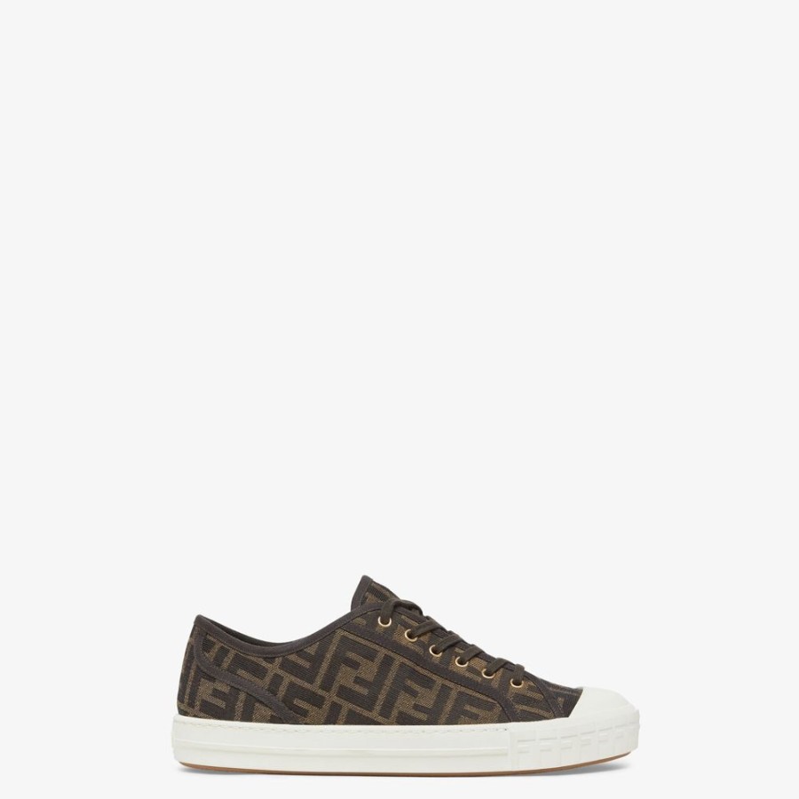 Uomo Fendi Sneakers | Low Top In Tessuto Jacquard Ff