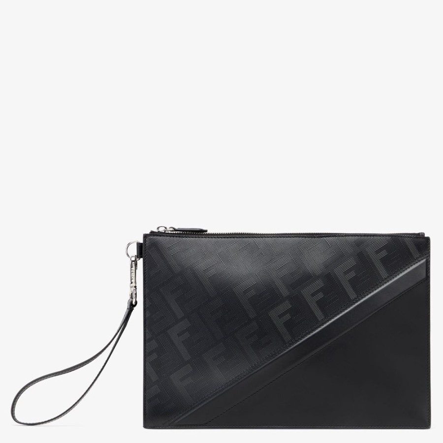 Uomo Fendi Borse Mini | Borsa In Pelle Nera