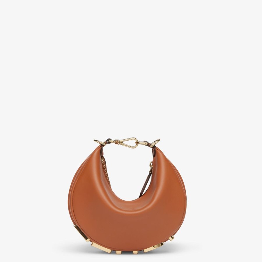 Donna Fendi Borse Hobo | Minibag In Pelle Marrone