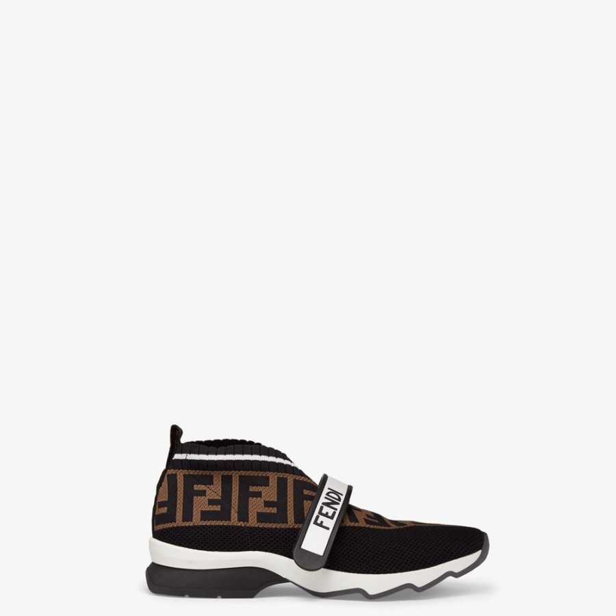 Donna Fendi Sneakers | Sneaker In Tessuto Nero