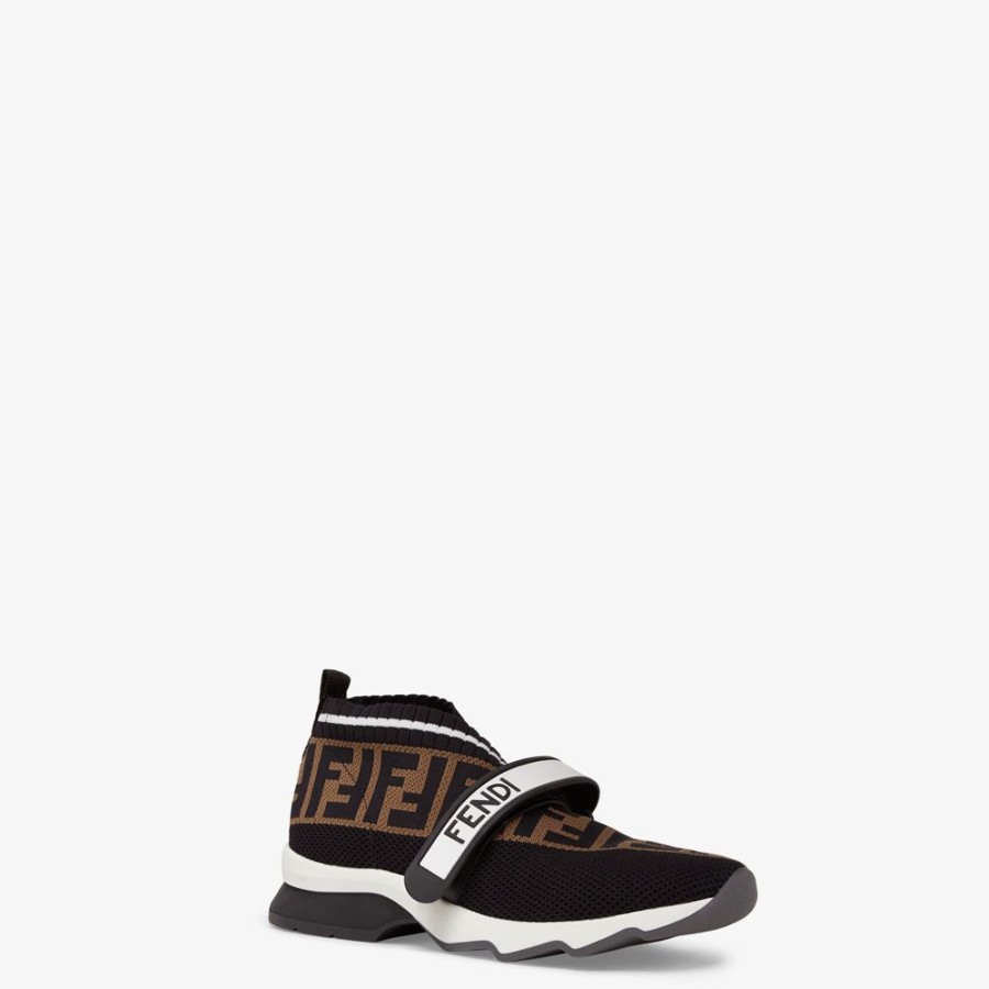 Donna Fendi Sneakers | Sneaker In Tessuto Nero