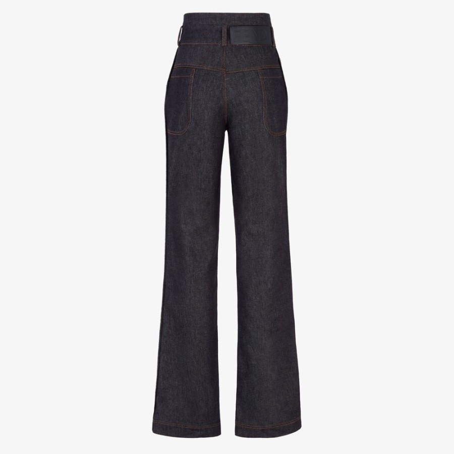 Donna Fendi Completi | Pantalone In Denim Blu