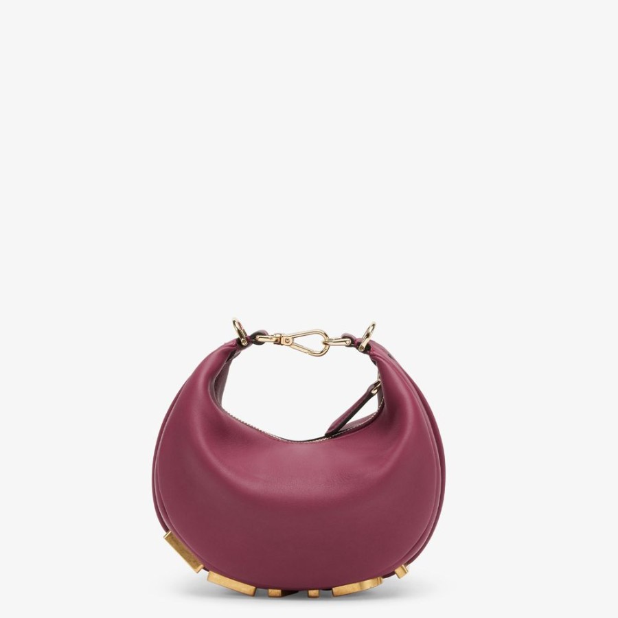 Donna Fendi Borse Mini | Minibag In Pelle Bordeaux