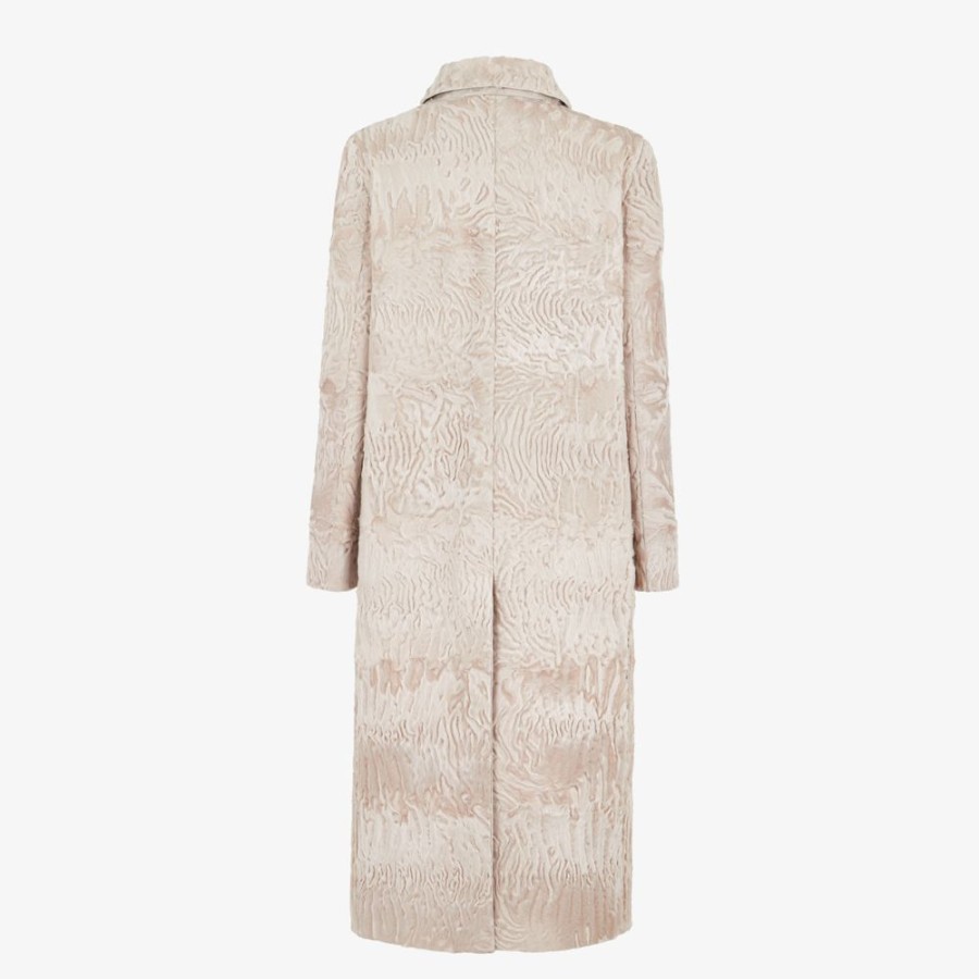 Donna Fendi Cappotti E Capispalla | Cappotto In Swakara Beige