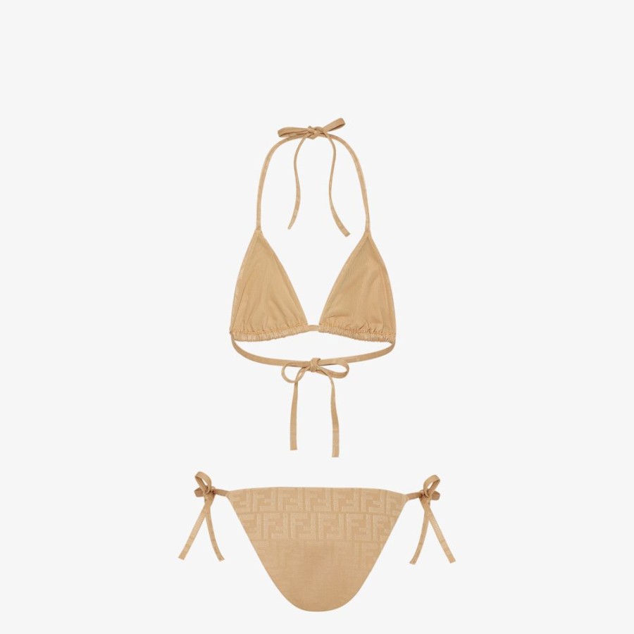 Donna Fendi Costumi Da Bagno | Bikini In Lycra® Beige