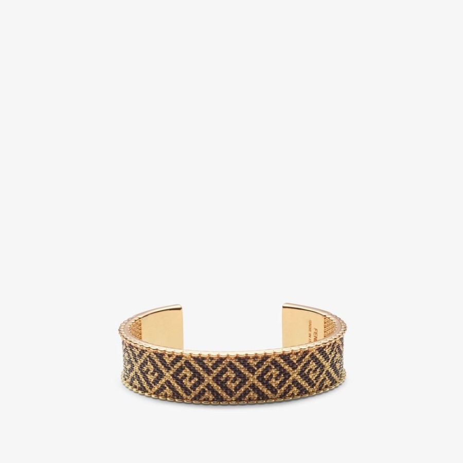 Donna Fendi Bracciali | Bangle In Metallo Color Oro