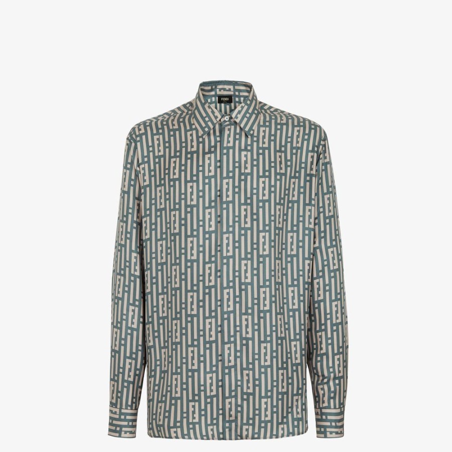 Uomo Fendi Camicie | Camicia In Seta Multicolor