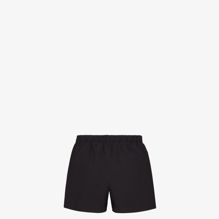 Uomo Fendi Swimwear | Short In Nylon Nero