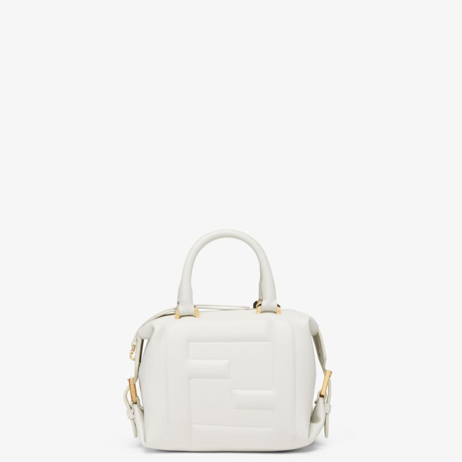 Donna Fendi Borse Mini | Minibag In Nappa Bianco Ghiaccio