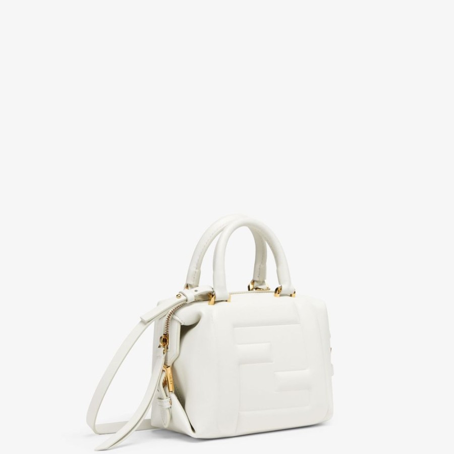 Donna Fendi Borse Mini | Minibag In Nappa Bianco Ghiaccio