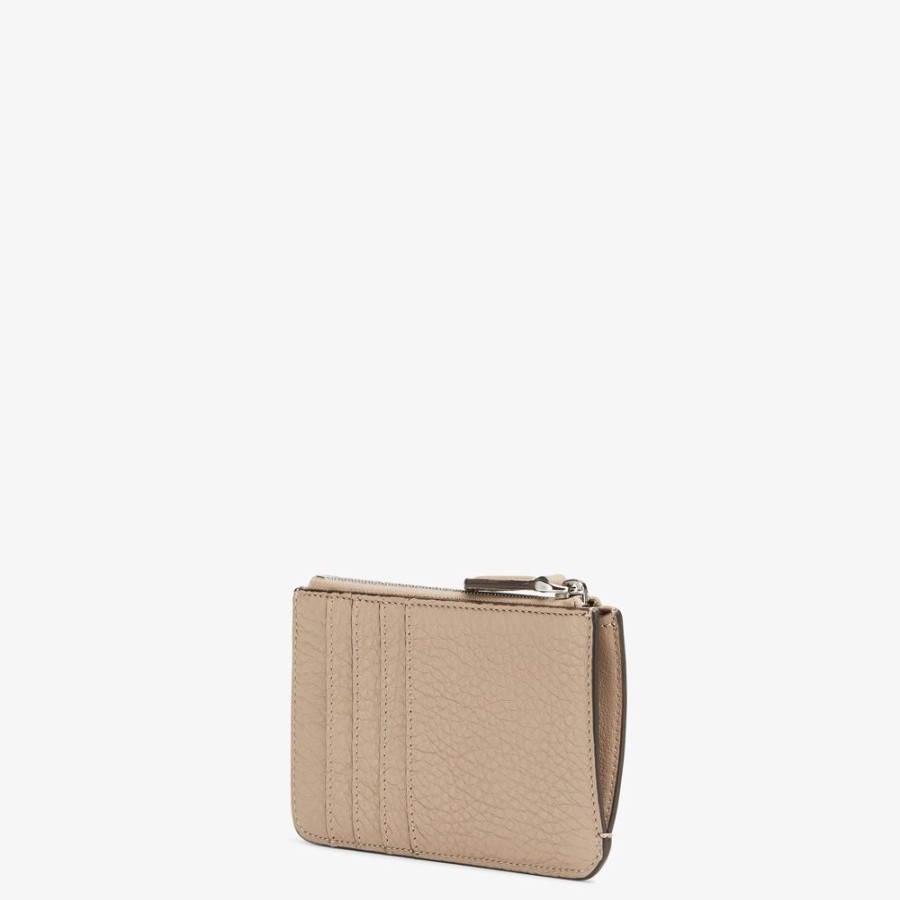 Donna Fendi Portacarte E Piccoli Accessori | Pouch In Pelle Beige