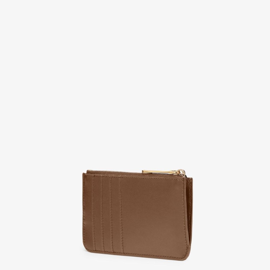 Donna Fendi Portacarte E Piccoli Accessori | Pouch In Pelle Marrone