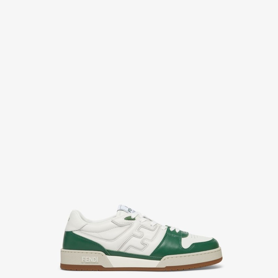 Uomo Fendi Sneakers | Low Top In Pelle Bianca