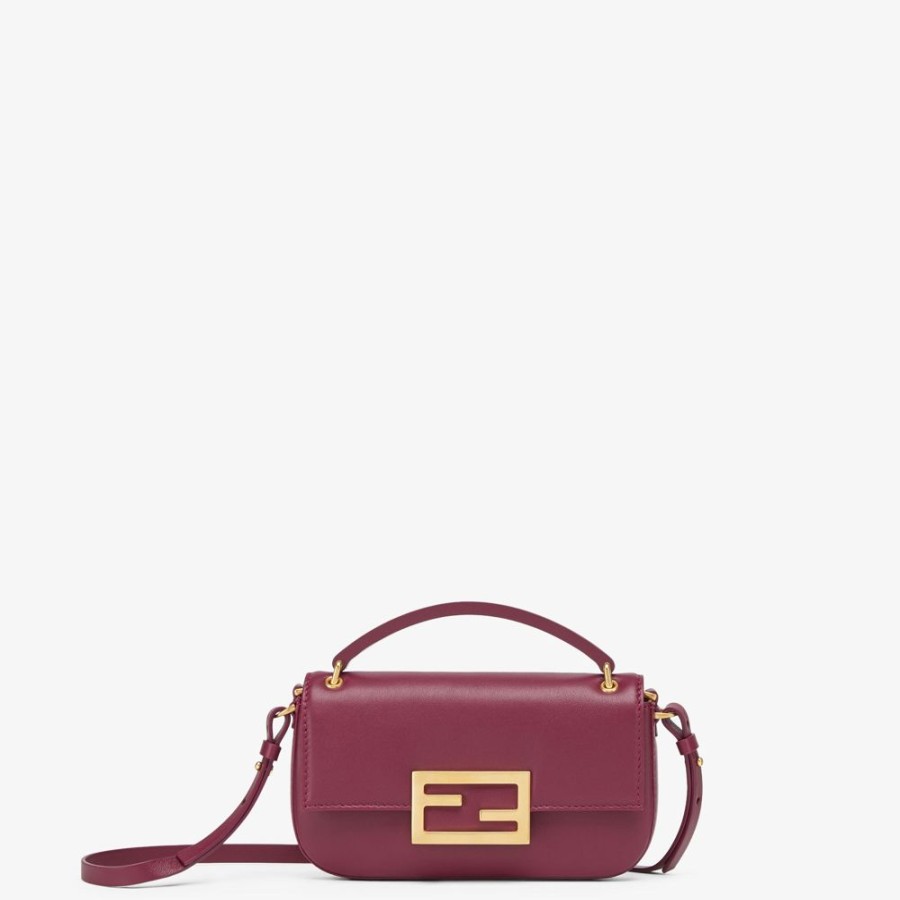 Donna Fendi Borse Mini | Pouch In Nappa Bordeaux