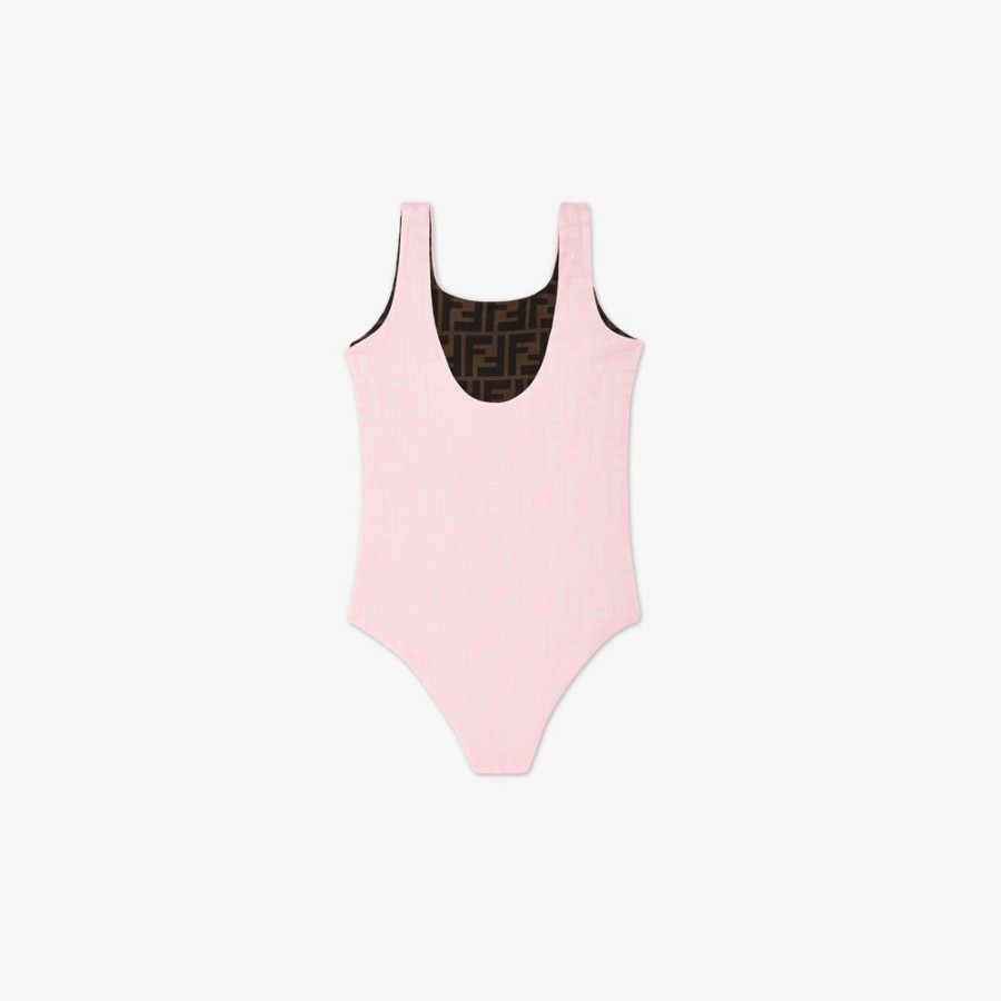 Bambini Fendi Abbigliamento | Costume Intero Reversibile In Lycra