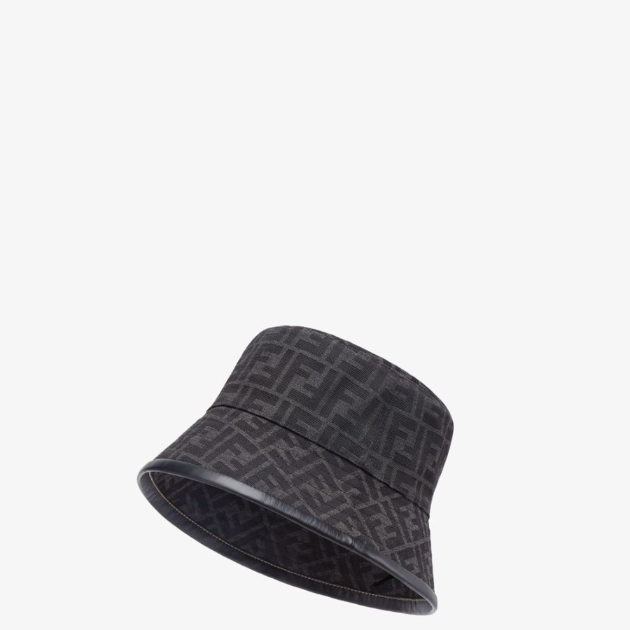 Uomo Fendi Cappelli E Guanti | Bucket In Tessuto Jacquard Ff