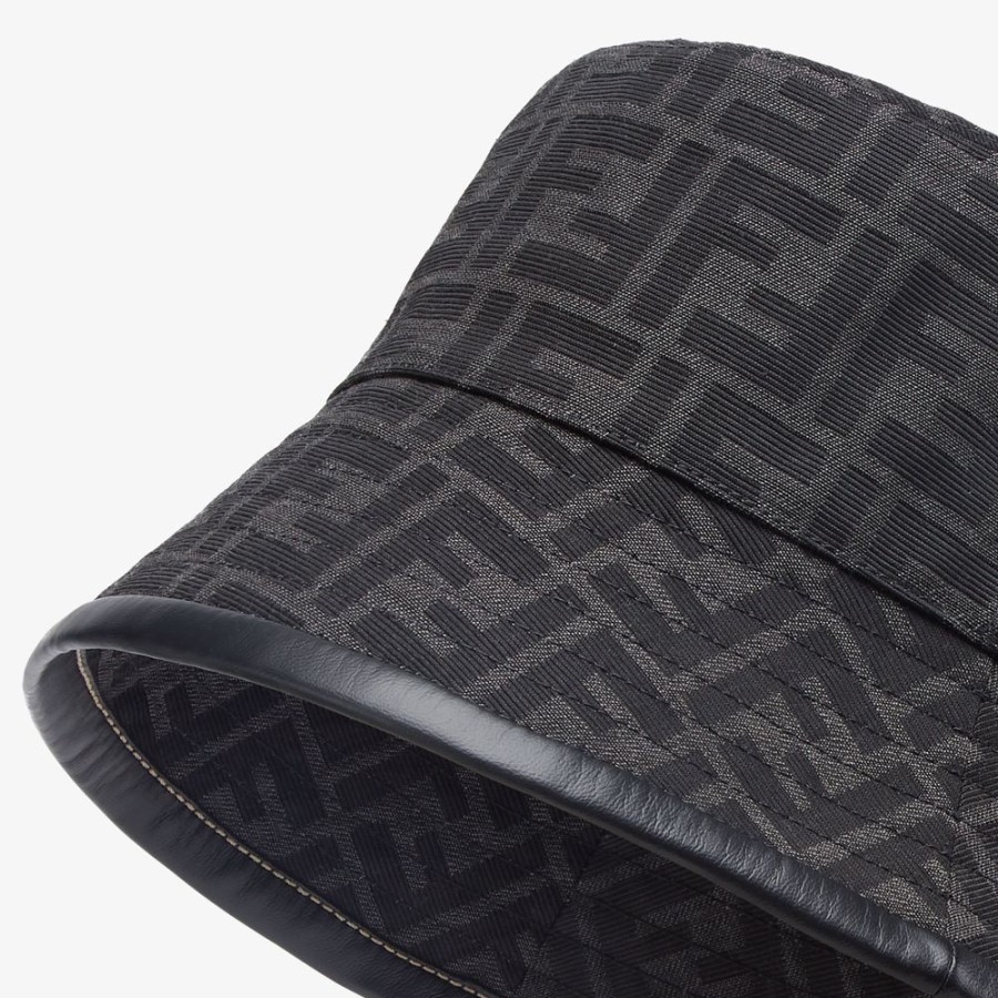 Uomo Fendi Cappelli E Guanti | Bucket In Tessuto Jacquard Ff