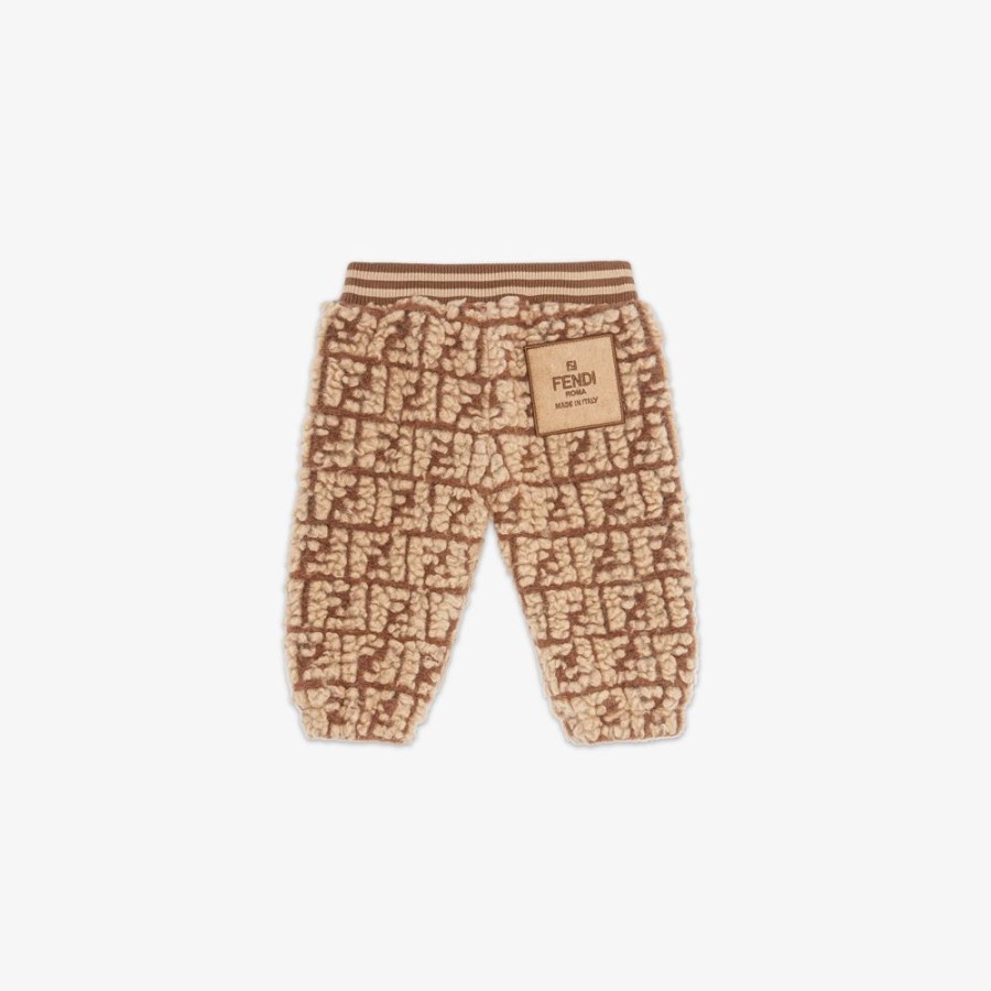 Bambini Fendi Bambina | Pantaloni Baby In Lana Con Logo